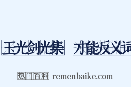 玉光剑光集·才能反义词是什么意思的图片